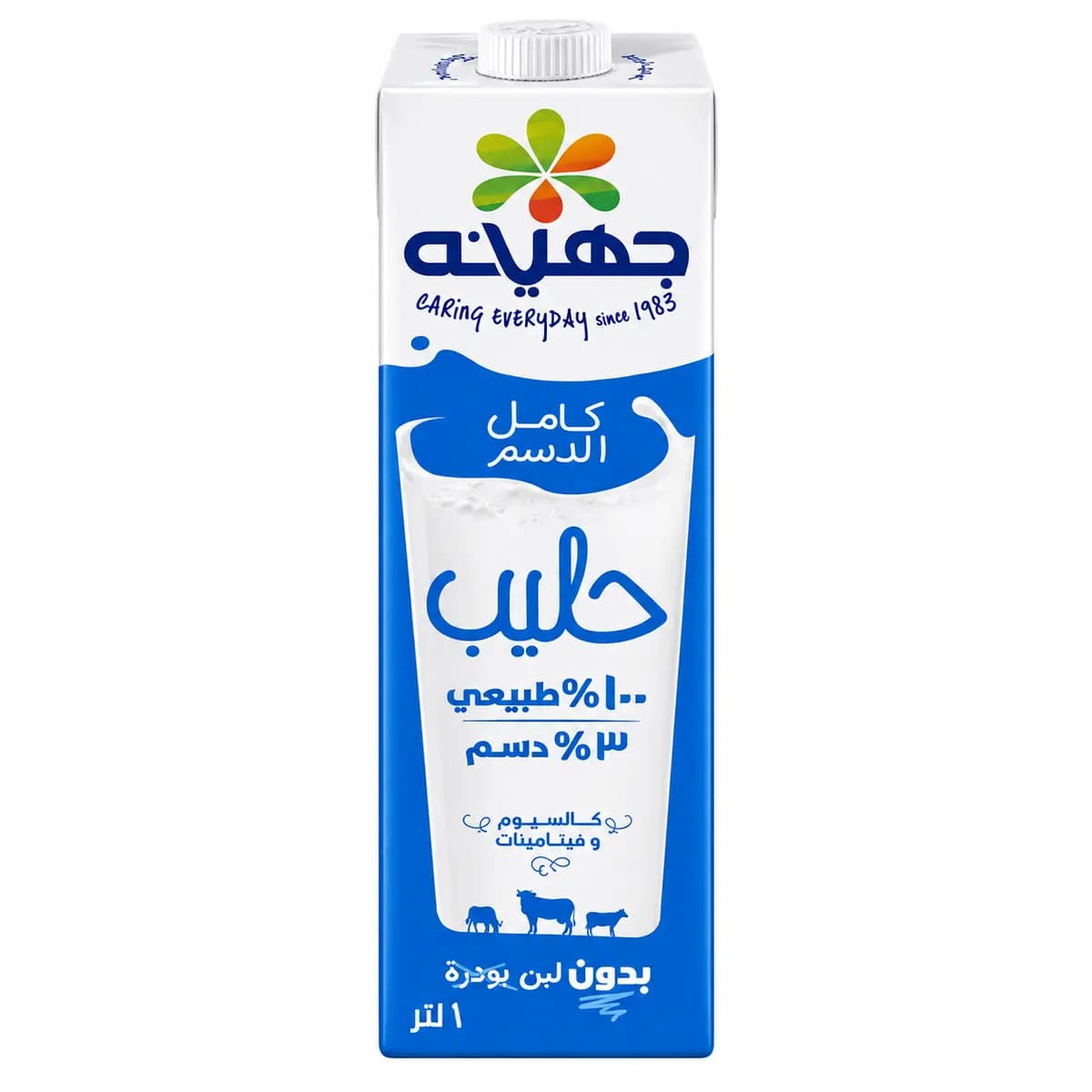 حليب كامل الدسم جهينة 1 لتر - 12 عبوة